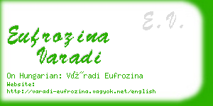 eufrozina varadi business card